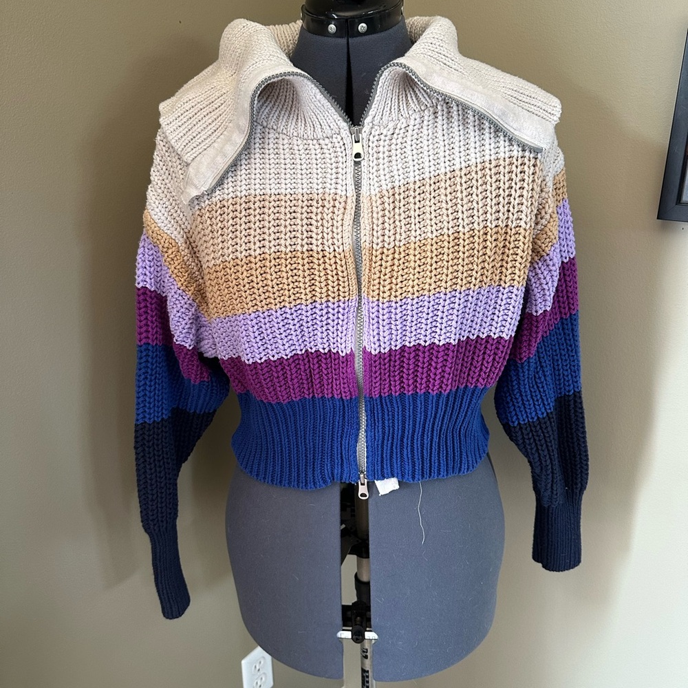 Aerie Zip-Up Sweater - LARGE